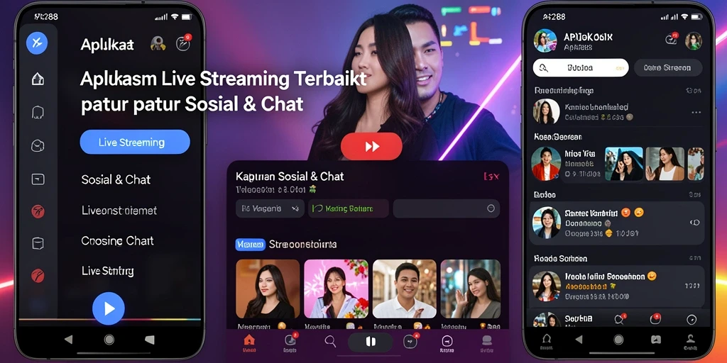 Antarmuka API288 yang menarik saat Live Streaming, memungkinkan interaksi yang menyenangkan.