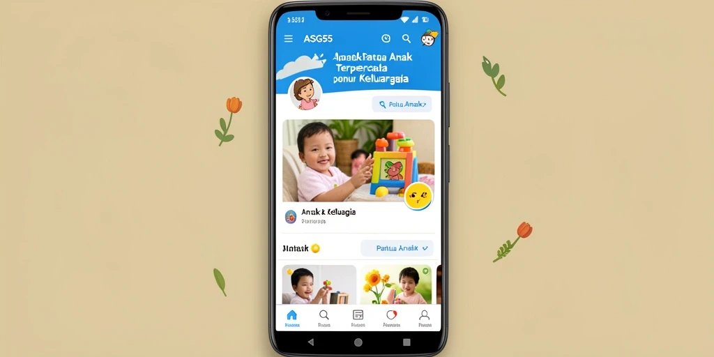 Antarmuka pengguna ASG55 yang intuitif untuk memantau anak.