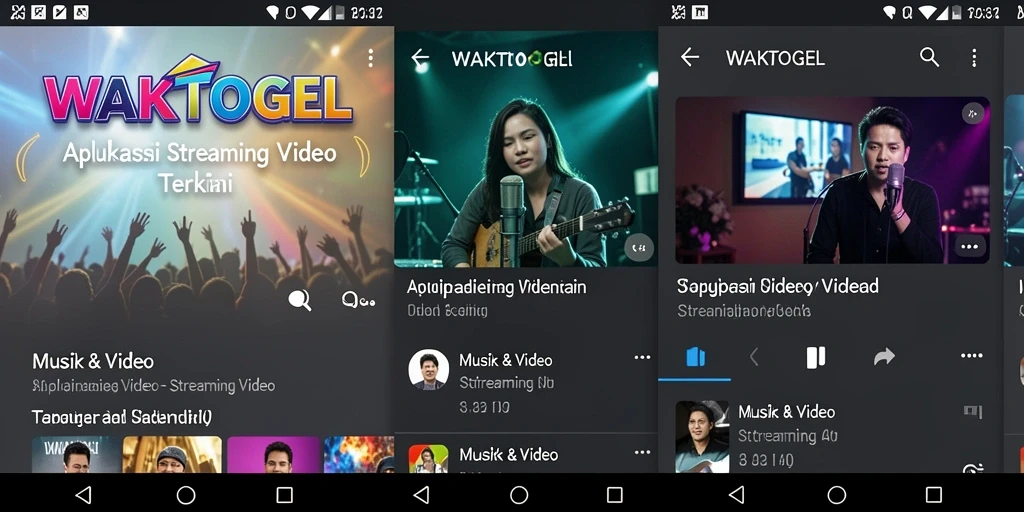 Antarmuka WAKTOGEL dengan berbagai pilihan Streaming Video menarik dan mudah digunakan.