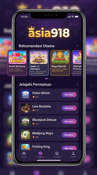 Tampilan katalog aplikasi asia918